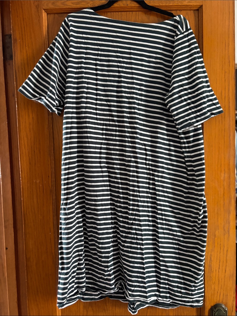 Universal Standard Green and White Striped Dress